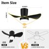 Ceiling Fans with Lights 36" Low Profile Ceiling Fan with Light & Remote 3500LM