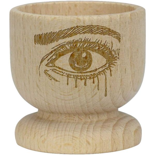 'Crying Eye' Wooden Egg Cup (EC00027747)