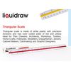 Liquidraw Set Square Triangular Scale Ruler 30cm Geometry Set of 3 Protractor Professional Architectural Engineering Drawing
