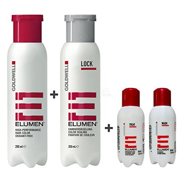 Goldwell Elumen Haarfarbe [SB@10] 200ml + 250ml Lock Versiegelung + 50ml Wash Shampoo + 50ml Treat Intensivpflege
