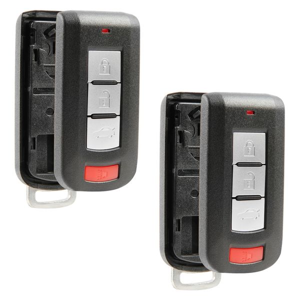 2 Key Fob Remote 4b Smart Shell Case Replacement for Mitsubishi OUC644M