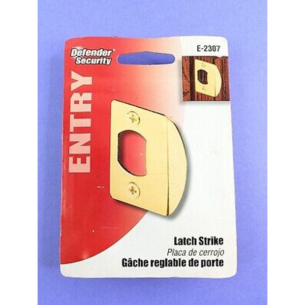 Prime-Line Deadlatch Door Strike 2.25 in. H x 1-5/8 in. L Brass