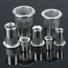 M6-1.0 Flat Head Rivet Nuts, 304 Stainless Steel Knurled Threaded Inserts (100 pcs)