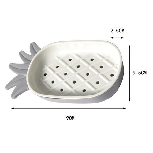 Leadigol Soap Dish Pineapple Shape Soap Box Cute Soap Container Soap Holder Portable Bar Soap Dish Fashionable Soap Dish for Shower Kitchen