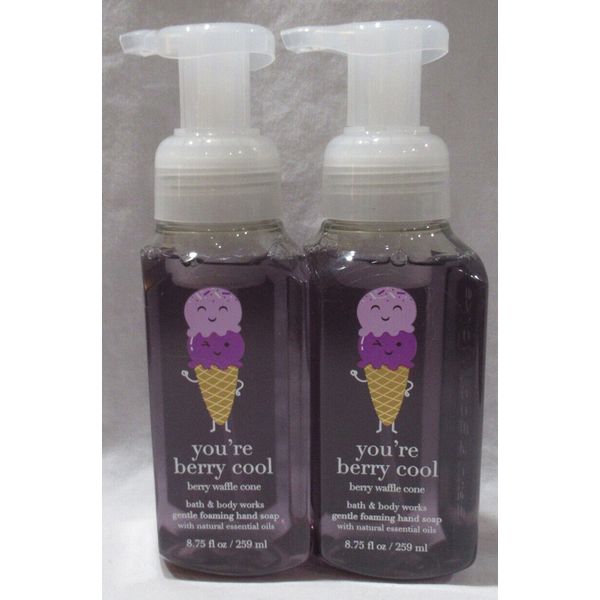 Bath & Body Works Foaming Hand Soap Lot of 2 YOU'RE BERRY COOL BERRY WAFFLE CONE