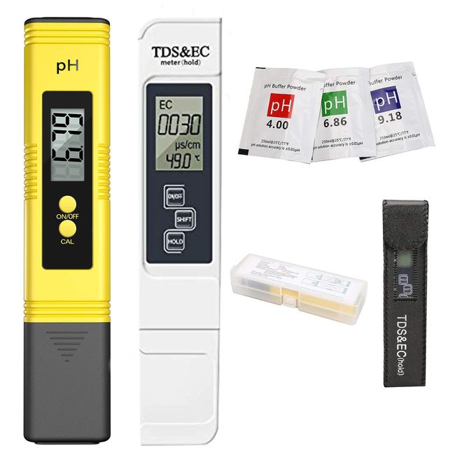 Digital PH Meter TDS EC Temp High Accuracy Water Quality Purity Hardness  ppm Tester Kit for Drinking Water Aquarium Hydroponic
