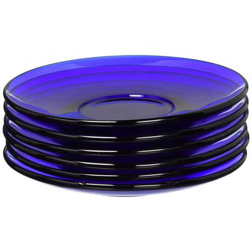 Duralex Saucer Sapphire Set of 6 21-0248-00 Blue 5.3" x 6 Pieces