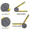 Hsthe Sea Plastic Protractor 360 Degree Horizontal Angle Gauge High-Precision Angle Ruler Angle Gauge Multi-Function Measuring Tool