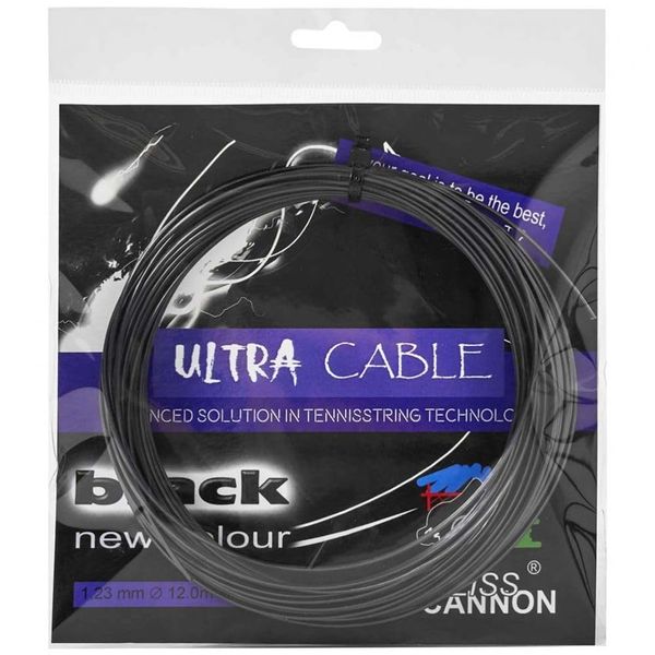 Weiss CANNON Ultra Cable Tennis String 1.23mm 12m Set - Black