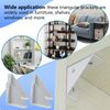 Corner Bracket, 4 PCS Bed Corner Support with 20 Pcs Screws Stainless Steel Braces Joining Support Triangle Bracket Angle Brackets White