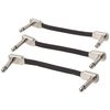 Ernie Ball 3 inch Flat Ribbon Patch Cable 3-Pack