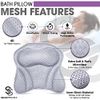 Bath Pillows for Tub Neck and Back Support - Bath Pillow for Bathtub - Bath Tub Pillow Headrest - Spa Pillow for Bathtub and Hot Tub - Bathtub Accessories for Women – Bath Cushion for Tub Adult