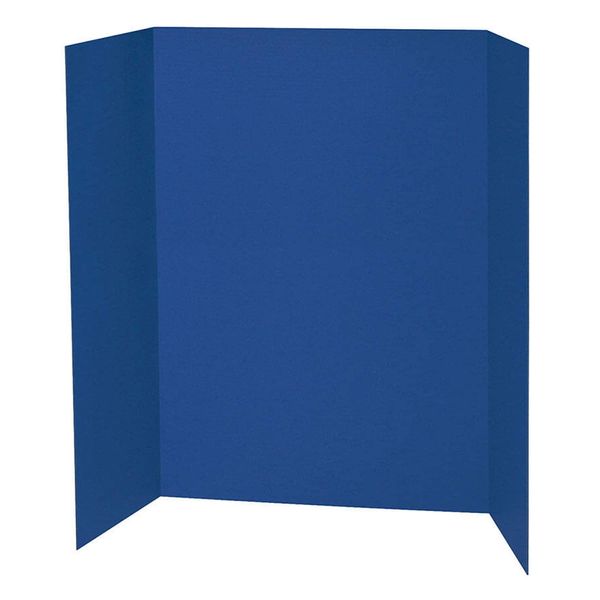 Spotlight 1 Ply Trifold Display Board, 48" Width x 36" Height, Blue