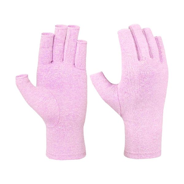 A-CRAFT Finger Supporter for Both Hands Set, Compression, 5 Fingers, Thin (Purple S)