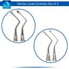 Lucas Dental Curettes Set of 2 – Serrated Tips, Precision Bone Surgery Tool