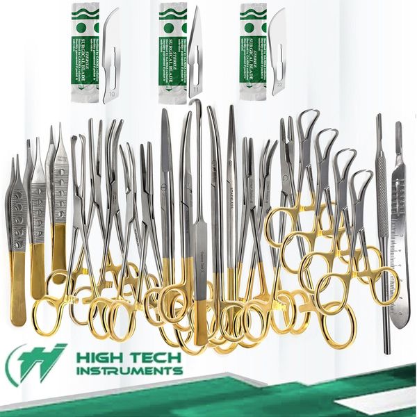 German Gold 82 Pcs General Surgery Spay Pack Surgical Dental Instruments Kit