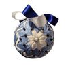 Christmas Ornament Star Burst Pattern Slate Blue Fabric