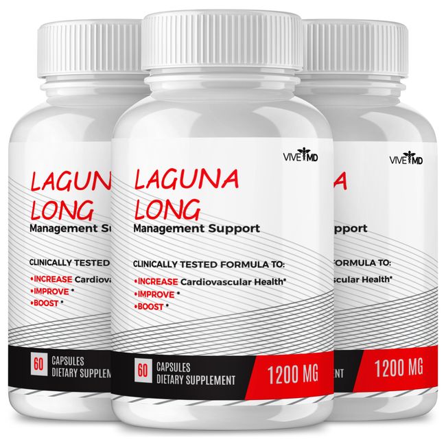 (3 Pack) Laguna Long Male Support Capsules, Mens Vitality Support (180 Capsules)