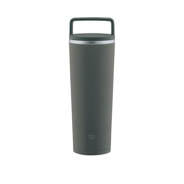 Zojirushi Mahobin SX-JA40-HM Water Bottle Tumbler with Lid & Carry Tumbler Portable Seamless Handle Type 13.5 fl oz (400 ml) Forest Gray Integrated Lid and Seal Easy Care Only 2 Pieces Wash