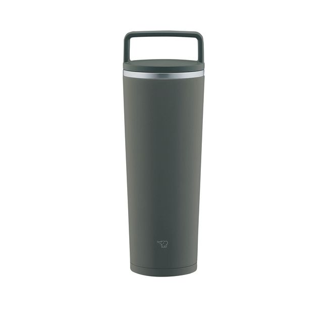 Zojirushi Mahobin SX-JA40-HM Water Bottle Tumbler with Lid & Carry Tumbler Portable Seamless Handle Type 13.5 fl oz (400 ml) Forest Gray Integrated Lid and Seal Easy Care Only 2 Pieces Wash