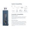 MAYFLASH Magic NS 2 Wireless Bluetooth USB Adapter for Switch/Switch OLED, Windows, Raspberry Pi, Compatible with Xbox Series X & S Controller, Xbox One Bluetooth Controller, PS5 Controller and More