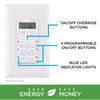 myTouchSmart 24-Hour in-Wall Digital Timer, 4 Programmable Easy On/Off Buttons,