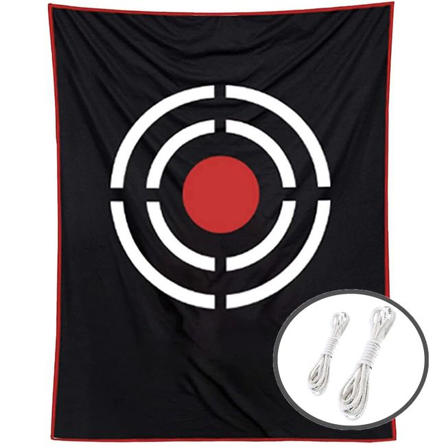 KAIDIDA Golf Target 0.75x1m with Cord Golf Net Replacement Target Golf Practice Equipment Black Outdoor Velvet