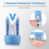 Fremouth V-Shaped Orthodontic Toothbursh for Braces, Soft Bristles, 6 Count