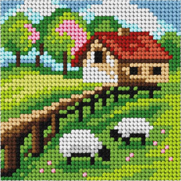 Orchidea Needlepoint Kit: My First Embroidery: Mini: Spring Landscape