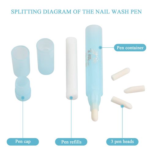 Dokeno 3 Pezzi Penna Correggi Smalto Nail Remover Correzione Pen Penna Correttore Manicure Rimozione Smalto per Unghie Senza Solvente Nail Edge Cleaning Pen con 9 Punte di Ricambio