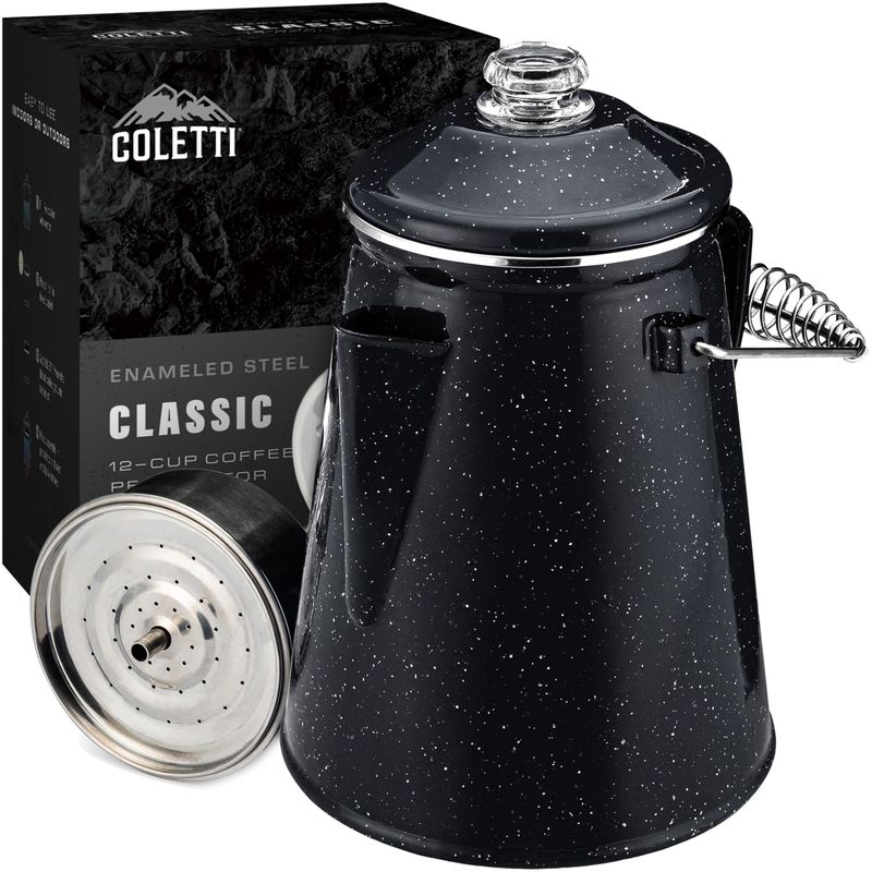 COLETTI Classic Coffee Percolator — Cowboy Coffee Pot, Stovetop Coffee ...