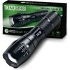 EcoGear FX LED Tactical Flashlight Kit TK120, Rechargeable, EGFX-T6KIT - Black