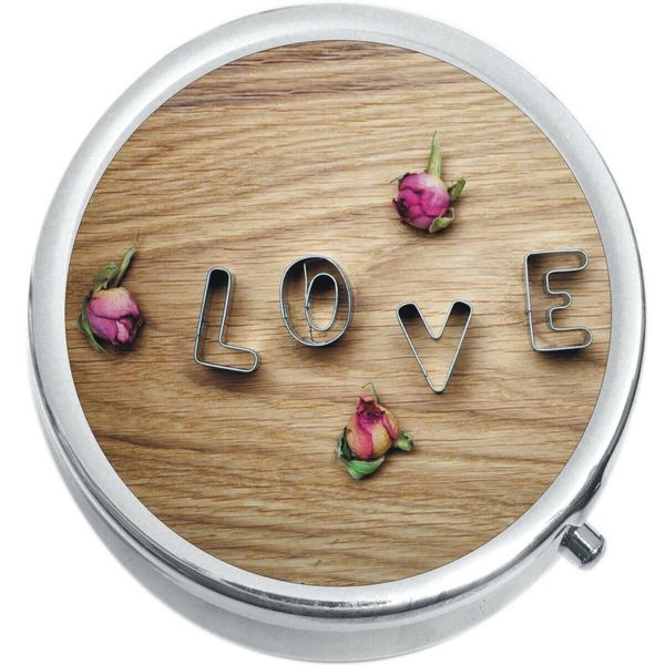 Cookie Cutter Love Roses Medicine Vitamin Pill Box