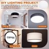 PATIKIL Lampshade Diffuser, 10" Diameter Round Diffuser for Drum Lampshades Pendants Light, DIY Light Shield, Frosted White