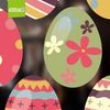 Stickers4 Easter Window Stickers - 8 x Beautiful Arty Colourful Egg Window Clings for Easter Window Display