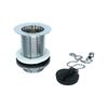 Wirquin Unslotted 1 1/4" BSP Basin Waste - Chain & Plug