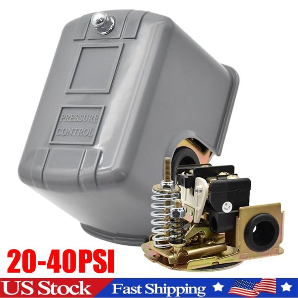 20-40 PSI Well/Water Pump Pressure Control Switch Adjustable Double Spring Pole