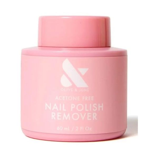 Generic 𝔒𝔩𝔦𝔳𝔢 𝔄𝔫𝔡 𝔍𝔲𝔫𝔢 Nail Polish Remover Pot with Sponge-Top Lid, Acetone-Free, 2 oz