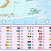 Upside Down World Political Map - 1:40m - Medium - Paper
