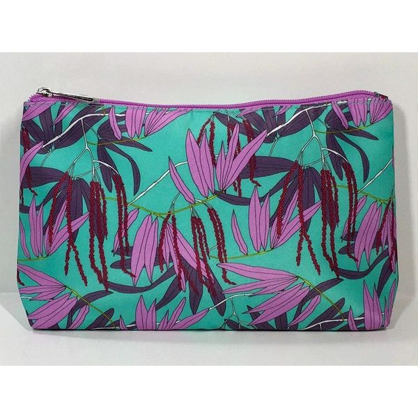 Clinique purple flora cosmetic bag