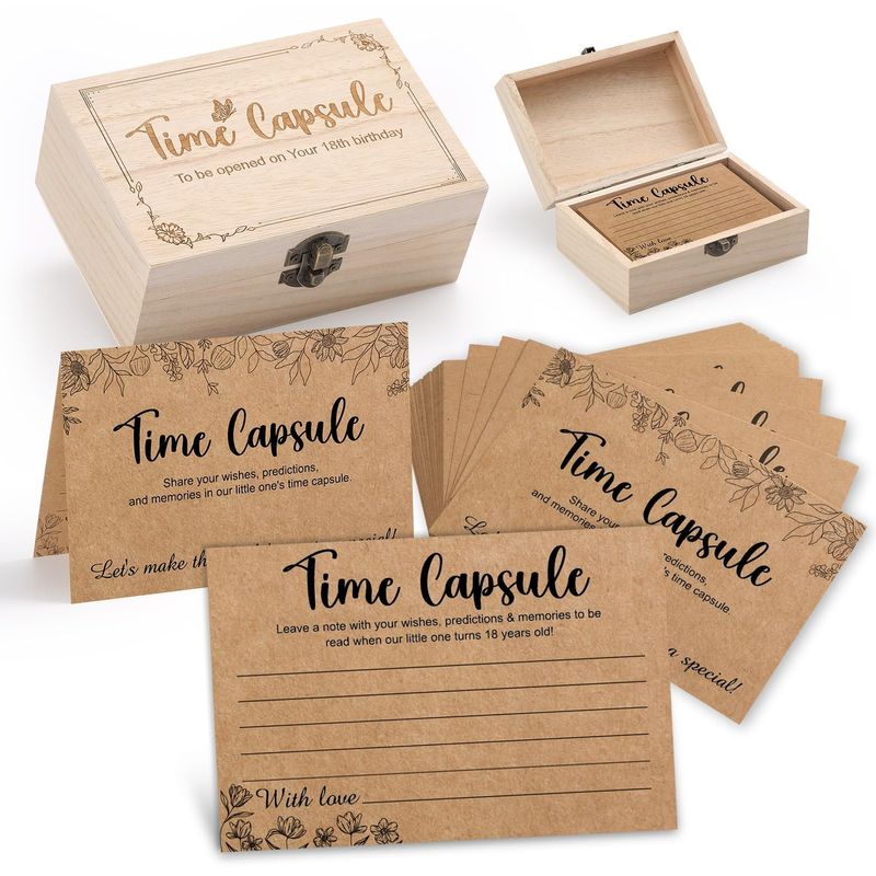Baby Time Capsule Box 1st Birthday Keepsake Box First Birthday Party ...