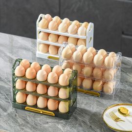 3 Layer 30 Kitchen Egg Storage Box Holder Refrigerator Plastic Egg Tray  Transport Box Organizer for Fridge Container Portable