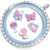 Lipstick On White Floating Locket Charm