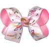 OV-2605M Medium Unicorn Print Double Layer Bow