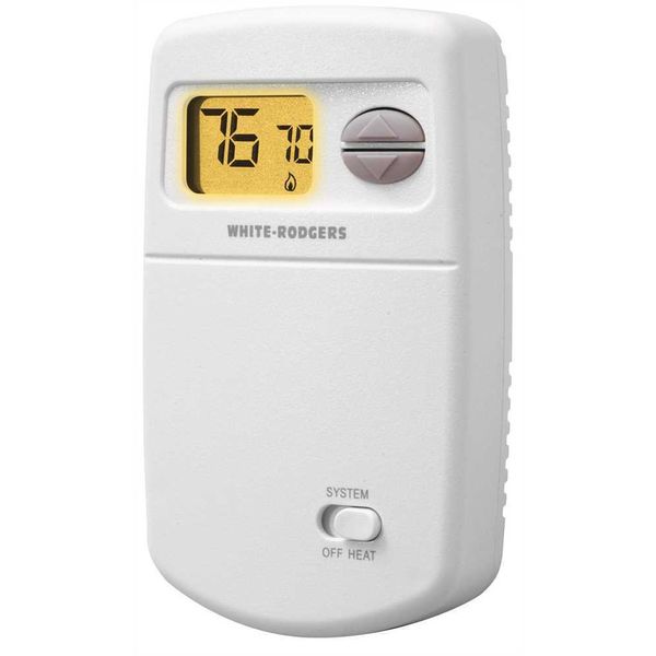 Emerson 1E78-140 Non-programmable Digital Thermostat, Vertical Profile White