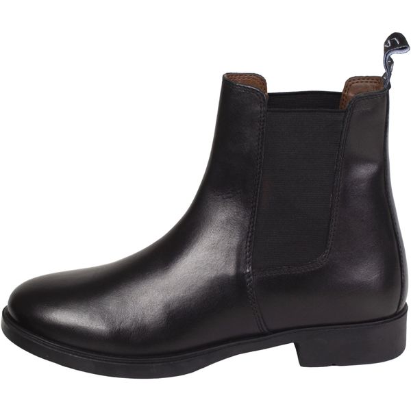 Lazura - Jodhpur Reitstiefelette Basic Plus | Kinder, Herren & Damen Stiefeletten mit Elastikeinsatz & Pull-On | schwarze Chelsea Boots aus Leder | Reitschuhe in Größe 36