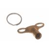 25MM SPLIT KEY RING NP WITH CLOCK TYPE BRASS RADIATOR KEY ( 20 sets )
