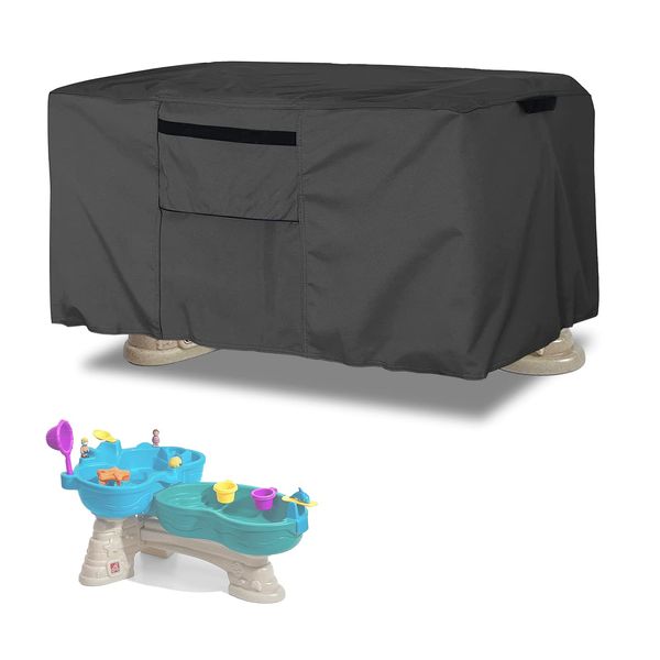 Aacabo Kids Water Table Cover Fit Step2 Splash Seaway Water Table,Large Water Table cover Waterproof Dust Proof Anti-UV Outdoor Toys Cover-Cover only