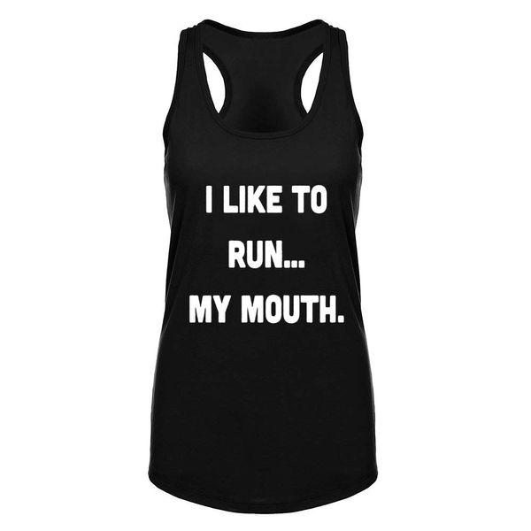 WINGZOO Workout Tank Tops for Women-Womens Humor Funny Saying Fitness Gym Running Racerback Sleeveless Shirts Black