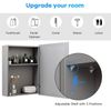 Bathroom Medicine Cabinet Storage Organizer Wall Mounted Mirror Adjustable Shelf